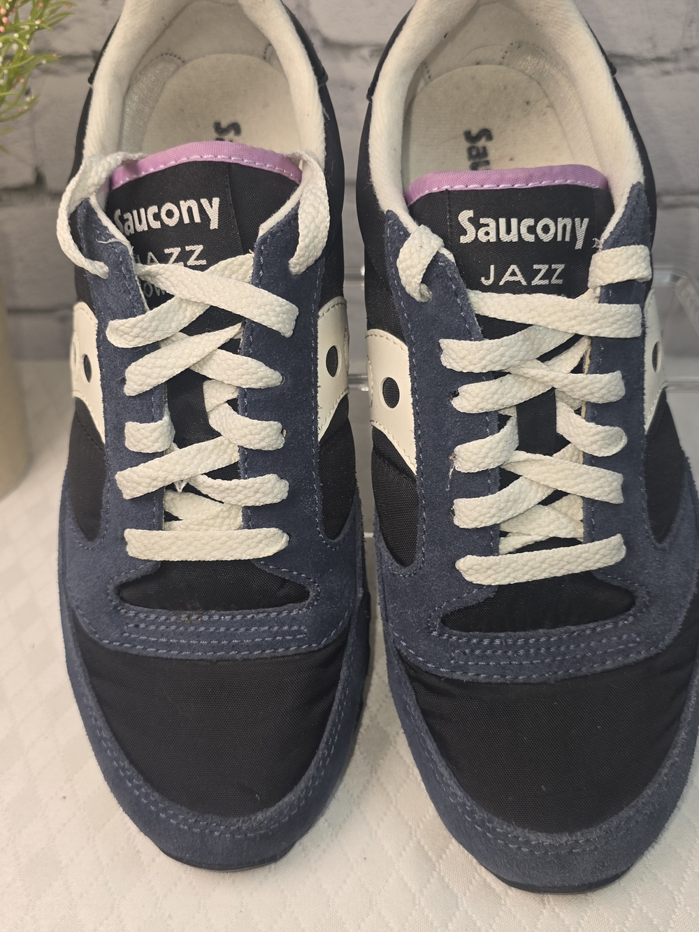 SACUCONY JAZZ LOW PRO SNEAKERS SUEDE NAVY WOMENS SIZE 7.5 - Picture 5 of 10